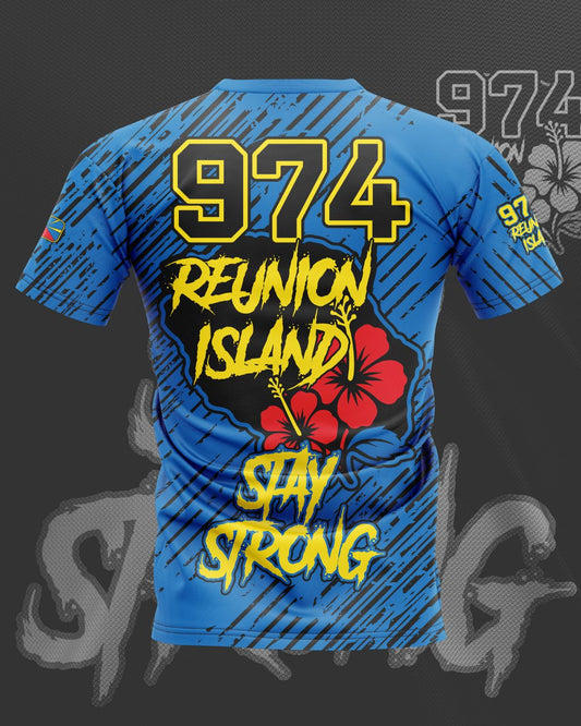 Jersey regular 974 stay strong - bleu