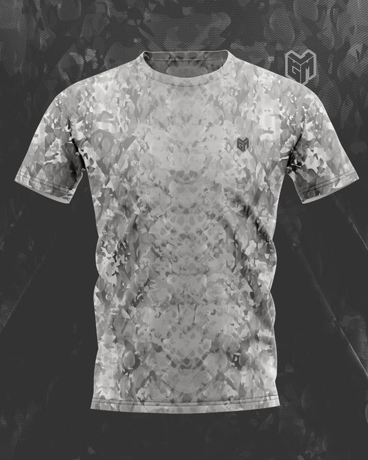 Jersey regular snake cam - gris/blanc