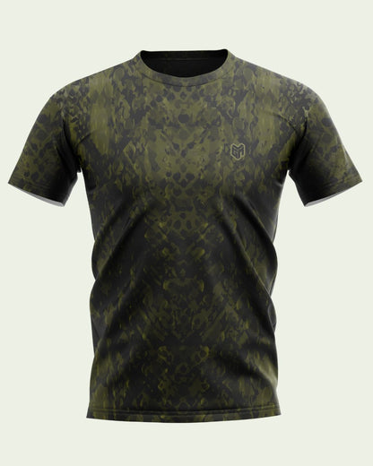 Jersey regular snake cam - noir/kaki